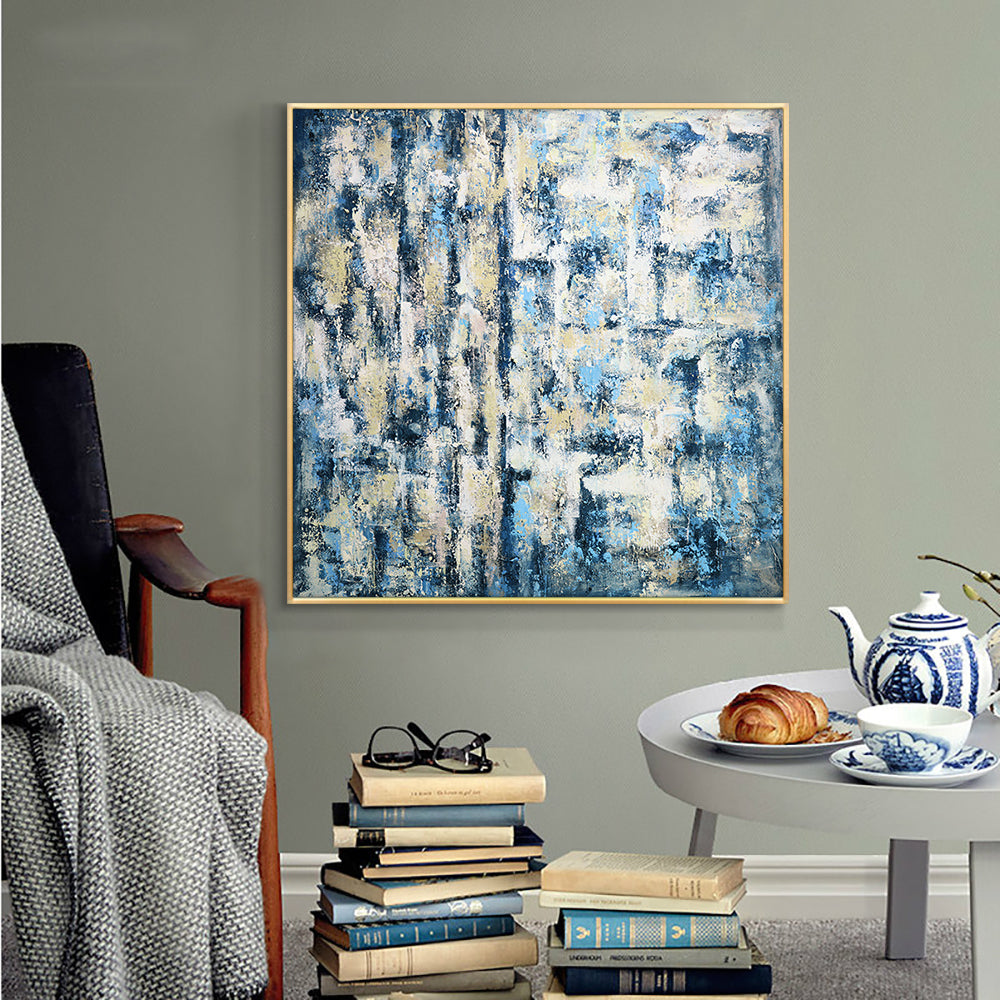 Oil Painting on canvas Room Decoration Modern Hand Painted Abstract Painting Drawing New Oil Painting,31inx31in,No Frame