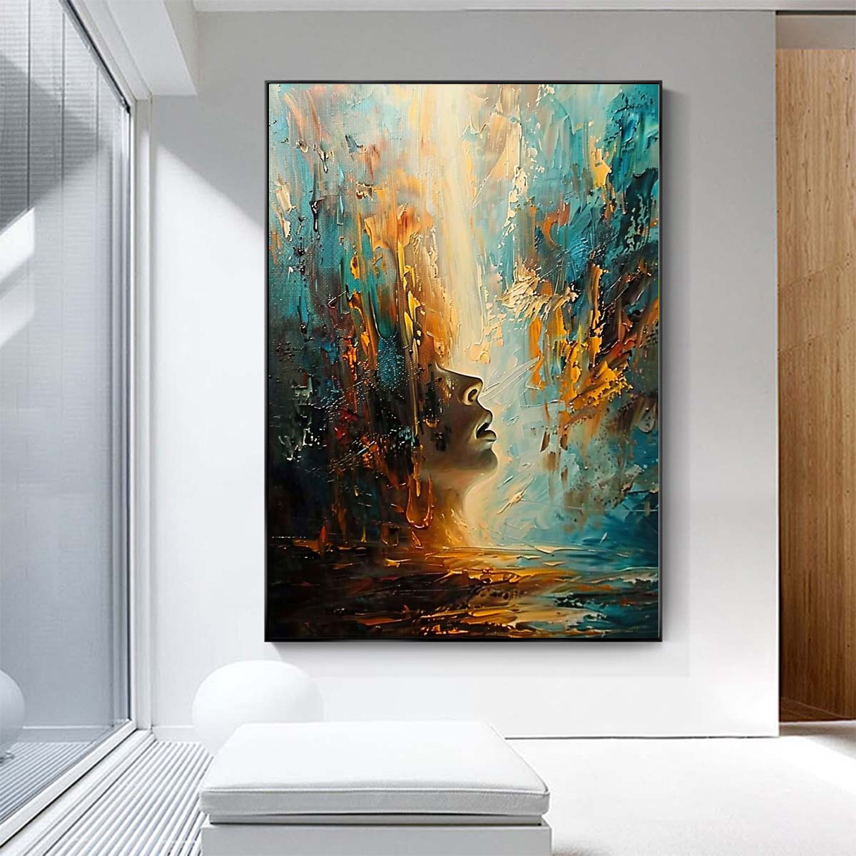 Original creation City Hand painted Oil Painting Canvas Wall Art For Home Living Room Unframed/Rolled #059