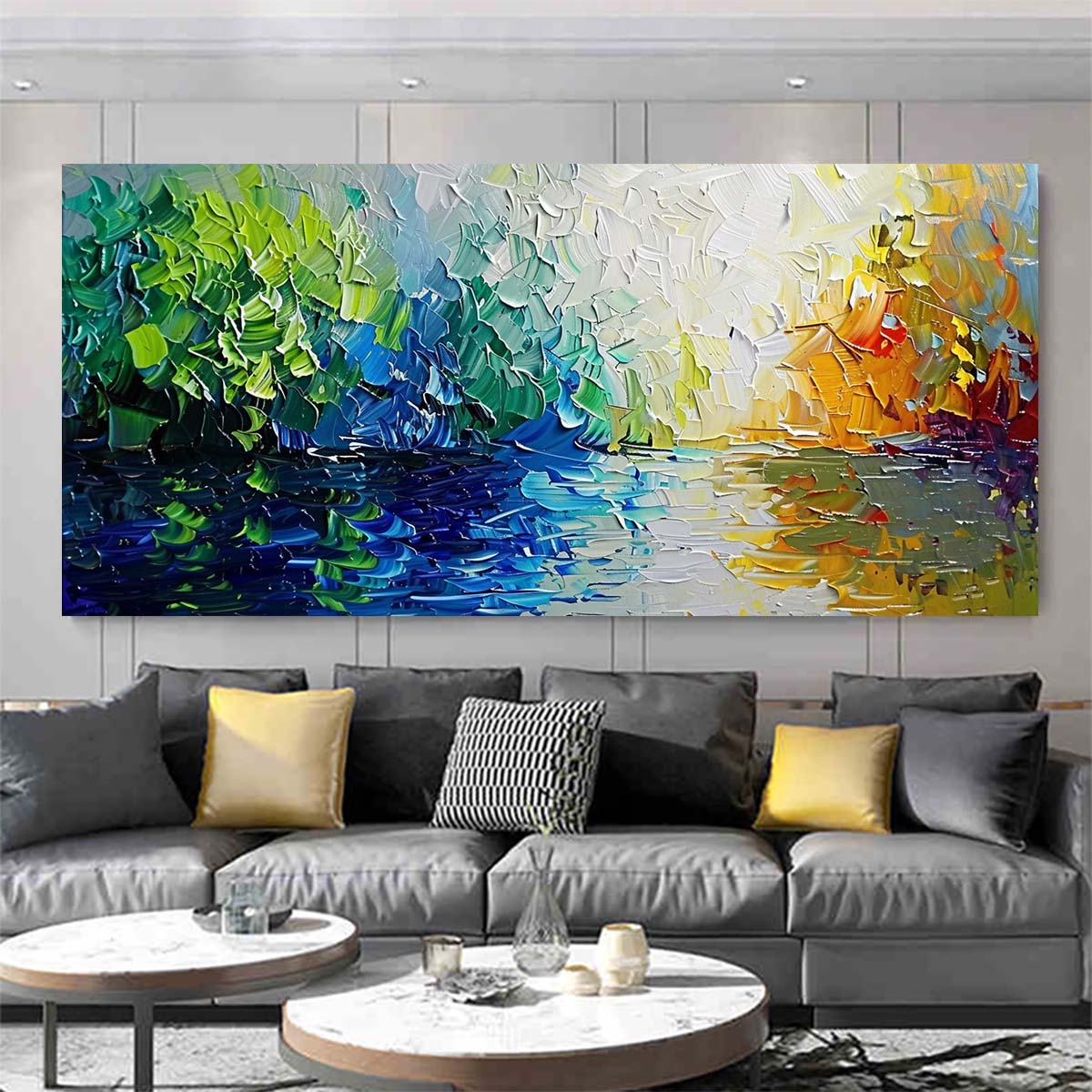 Original creation Landscape Hand painted Oil Painting Canvas Wall Art For Home Living Room Unframed/Rolled #039