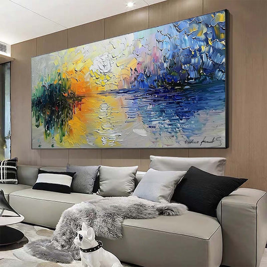 Original creation Landscape Hand painted Oil Painting Canvas Wall Art For Home Living Room Unframed/Rolled #014