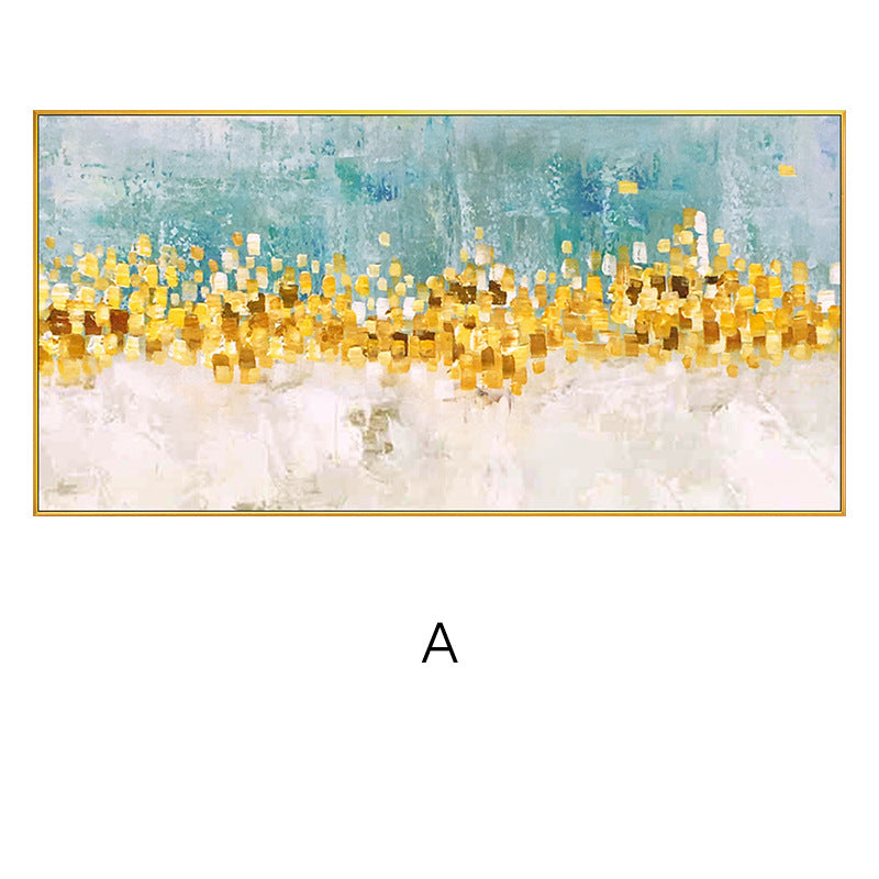 Wall Art Hand Painted Oil Painting On Canvas Tree Artwork Palette Knife Texture Abstract Golden ,27inx54in,No Frame