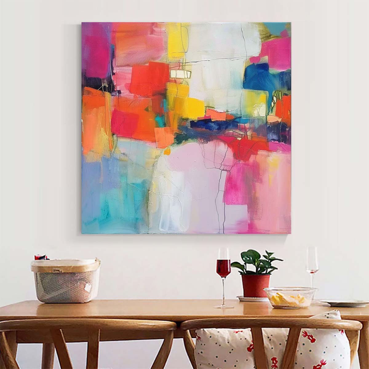 Original creation Abstract Hand painted Oil Painting Canvas Wall Art For Home Living Room Unframed/Rolled #002
