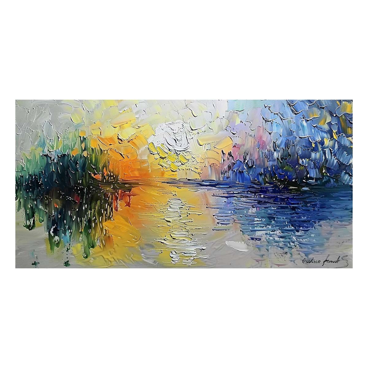 Original creation Landscape Hand painted Oil Painting Canvas Wall Art For Home Living Room Unframed/Rolled #014