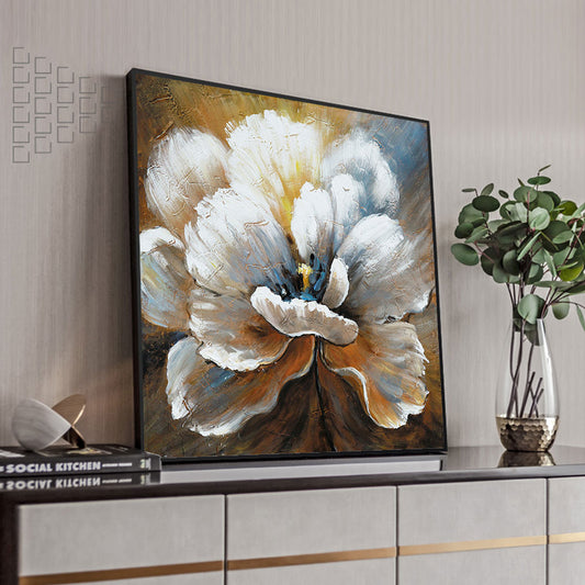 Chrysanthemum Flower Hand painted Oil Painting Wall Art Handmade Nordic Oil Painting Canvas Art for Livingroom