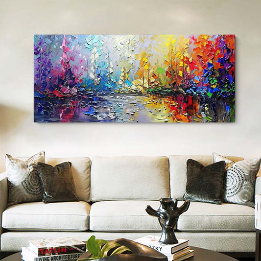 Original creation Landscape Hand painted Oil Painting Canvas Wall Art For Home Living Room Unframed/Rolled #046