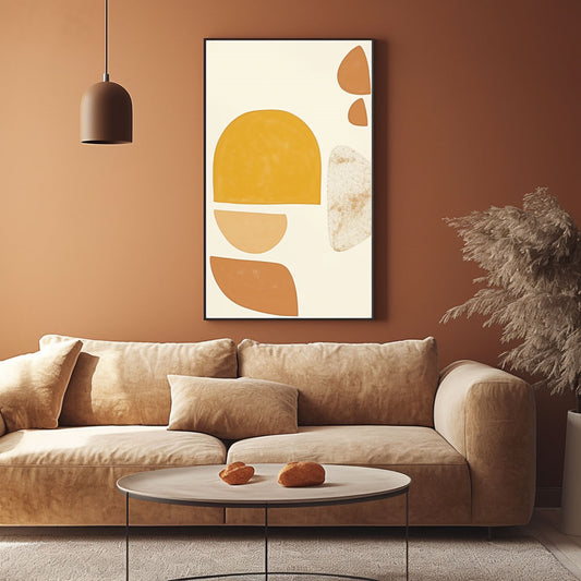 Minimalism Abstract Handmade Oil Painting Modern Home Living Room Decoration Painting,27inx54in,No Frame