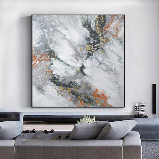 Modern Wall Paintings Art Pure Handmade Abstract Textured Oil Painting On Canvas Hand Painted Home Wall,31inx31in,No Frame