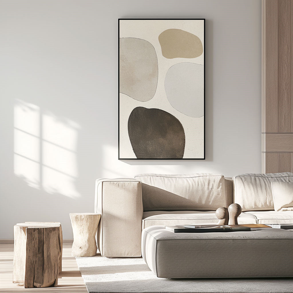 Minimalism Abstract Handmade Oil Painting Modern Home Living Room Decoration Painting,27inx54in,No Frame