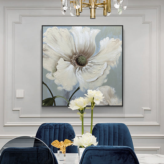 Pure hand-painted Oil After Light Scandinavian Modern Luxury Bedroom Living Room Decorative Painting Murals Restaurant Peony Mur31in,No Frame