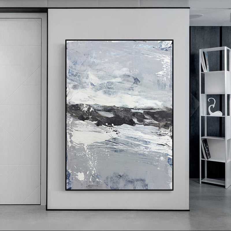 Free Shipping Abstract Luxe Nordic Oil Painting On Canvas Handmade Acrylic Artwork Canvas Modern Office Decor,31inx47in,No Frame