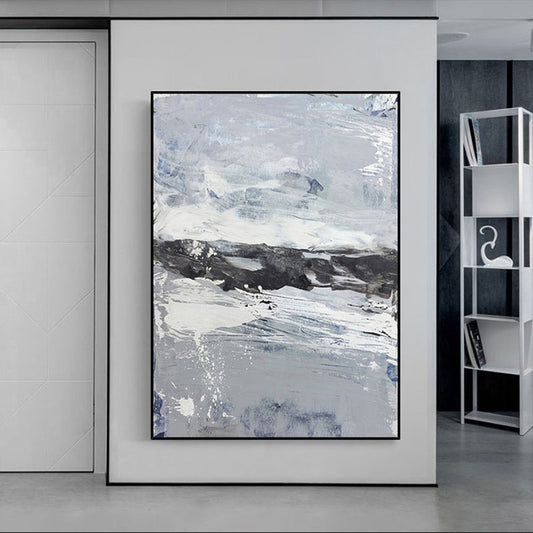 Free Shipping Abstract Luxe Nordic Oil Painting On Canvas Handmade Acrylic Artwork Canvas Modern Office Decor,31inx47in,No Frame