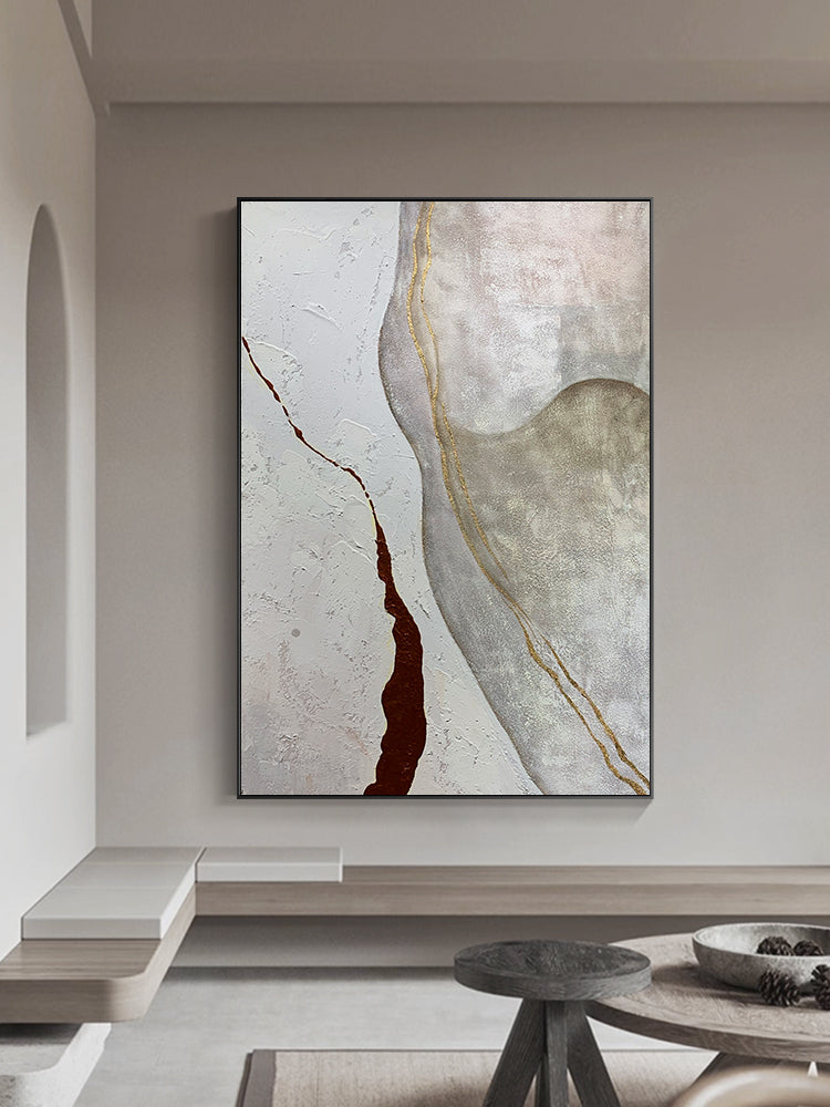 Handmade Abstract Oil Painting Acrylic Texture Wall Art On Canvas Hanging Mural Living Room Sofa Picture,31inx47in,No Frame