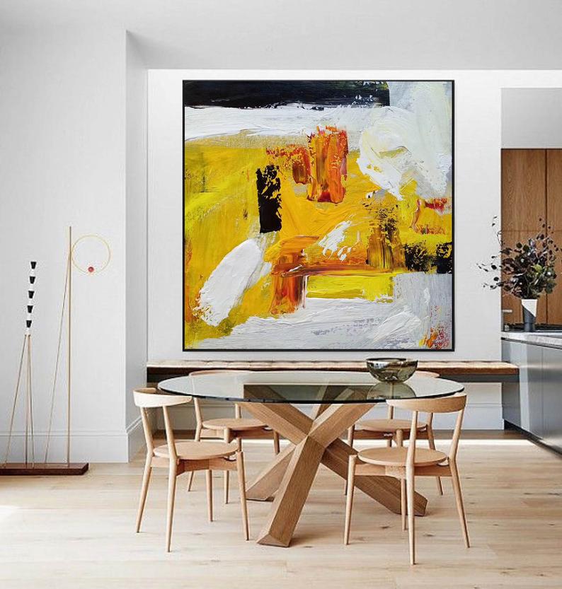 ModernAbstractPaintingExtraLargeWallArtColorfulAcrylicCanvasArtTexturedWallArtCanvasContemporary 31in,No Frame