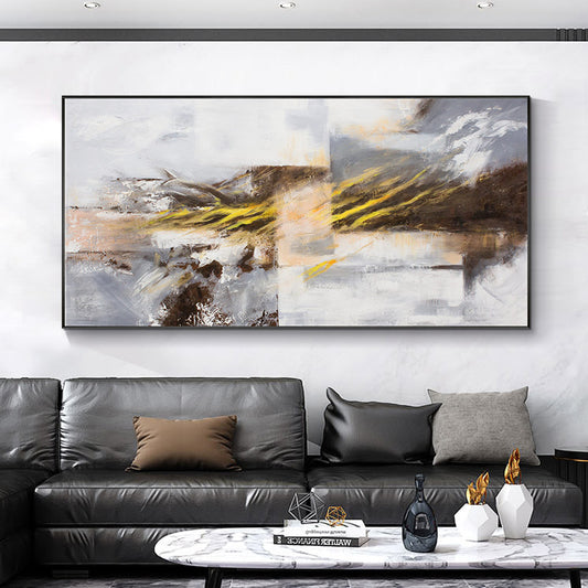 Modern And Simple Horizontal Version Of Abstract Painting hand-painted Decorative Painting The Living Room Wall Restaurant Entra27inx54in,No Frame