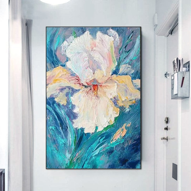 Handmade Beautiful Flowers Abstract Art Oil Paintings On Canvas China Artwork Modern Wall Decor Accessories For Sleeping,31inx47in,No Frame
