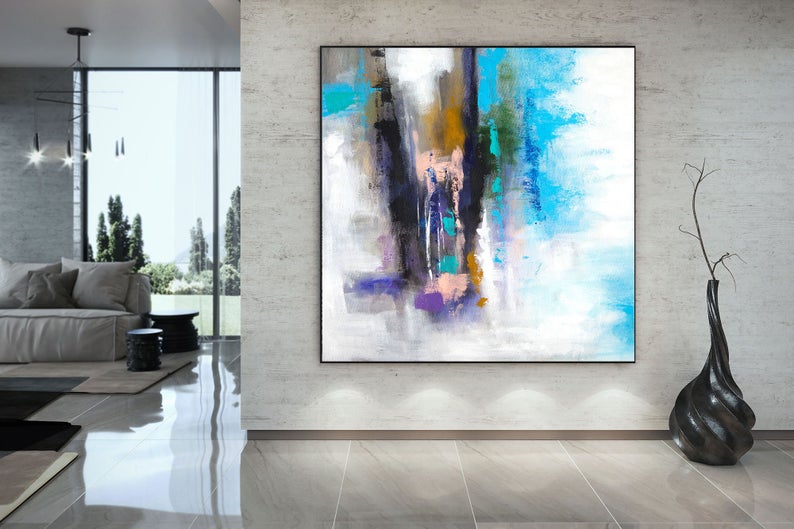 ExtraLargeWallArtAbstractPaintingOnCanvasContemporaryArtOversizePaintingHomeDecorationAccessoriesModern 31in,No Frame