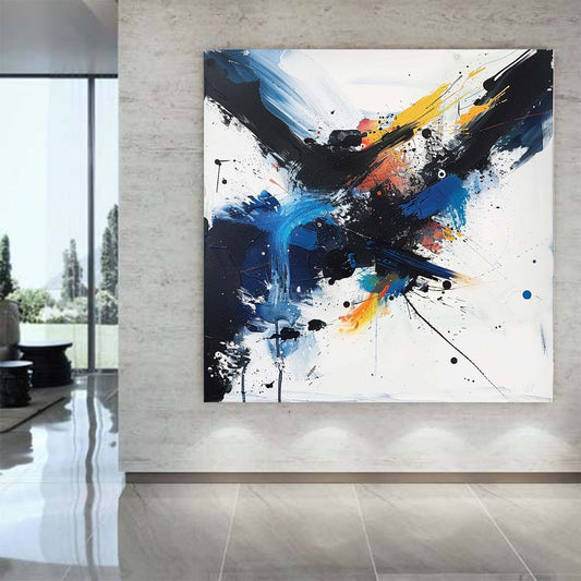 Abstract Handmade Oil Painting Modern Minimalist Home Living Room Decoration Painting,31inx31in,No Frame