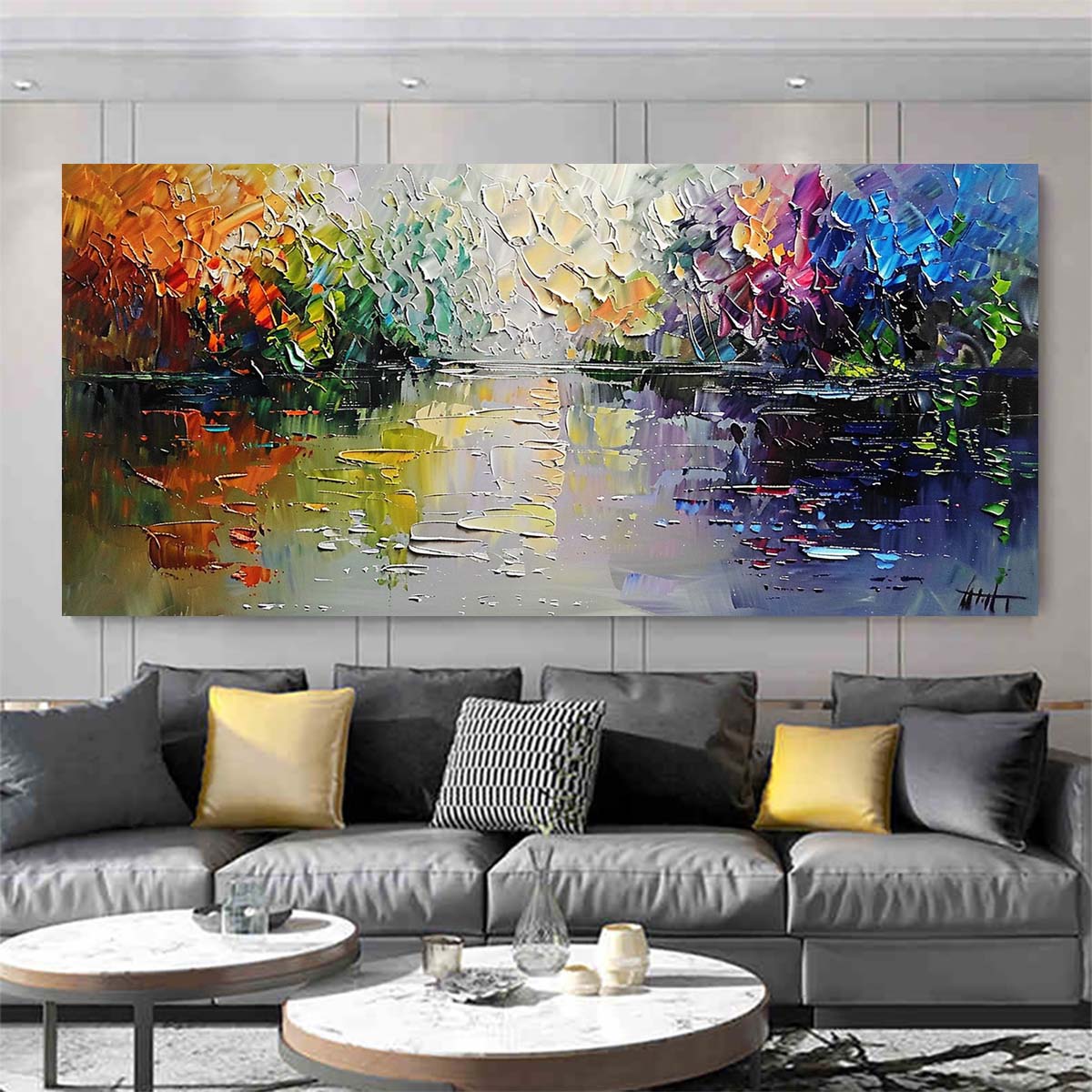 Original creation Landscape Hand painted Oil Painting Canvas Wall Art For Home Living Room Unframed/Rolled #020
