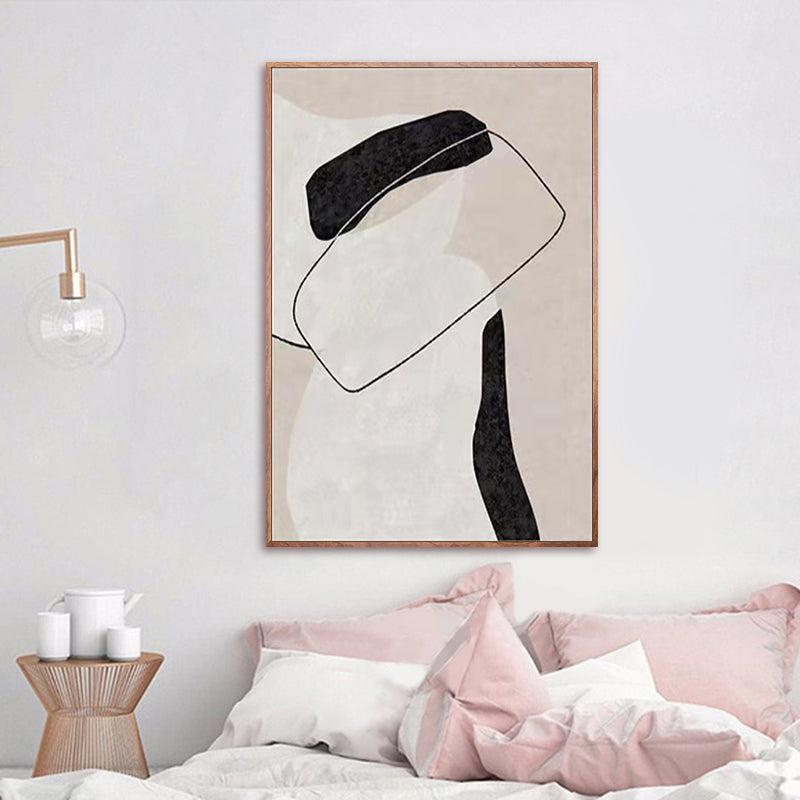 #790Pure Hand painted Oil Painting Nordic Minimalist Living Room Large Floor Hanging Paintings Gray Porch Home,31inx47in,No Frame