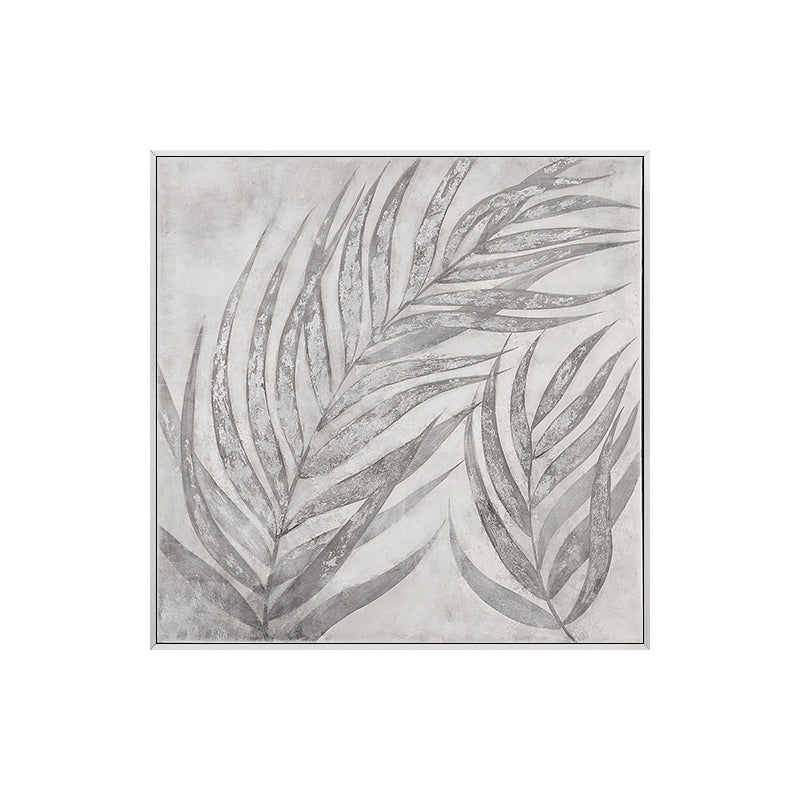 High-end hand-painted Oil Painting Handmade Silver Leaf Paintings Modern Living Room Entrance Corridor Restaurant Paintings Deco31in,No Frame
