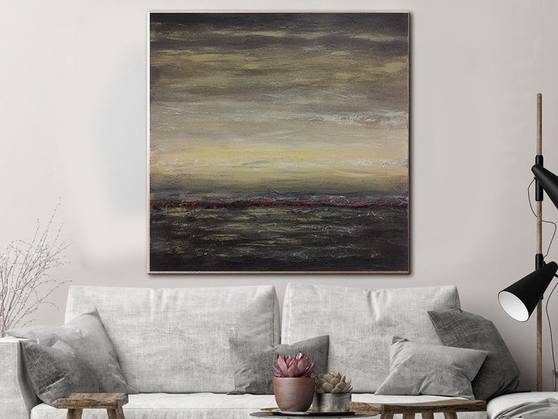 Landscape Abstract Paintings Canvas Painting Oil Artwork Modern Painting Uniqe Abstract Wall Painting Contemporary Art31in,No Frame