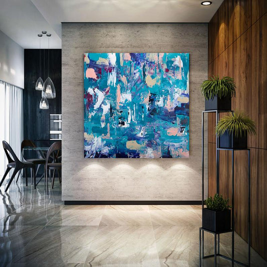 Modern Painting On Canvas Large Painting On Canvas Modern Wall Canvas Wall Art Modern Texture Painting Abstract Texture Art31in,No Frame