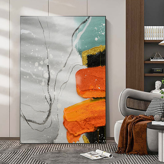Original Modern 3D Oil Painting Hand Painted Abstract Canvas Art Large Wall Paintings For Living Room,31inx47in,No Frame