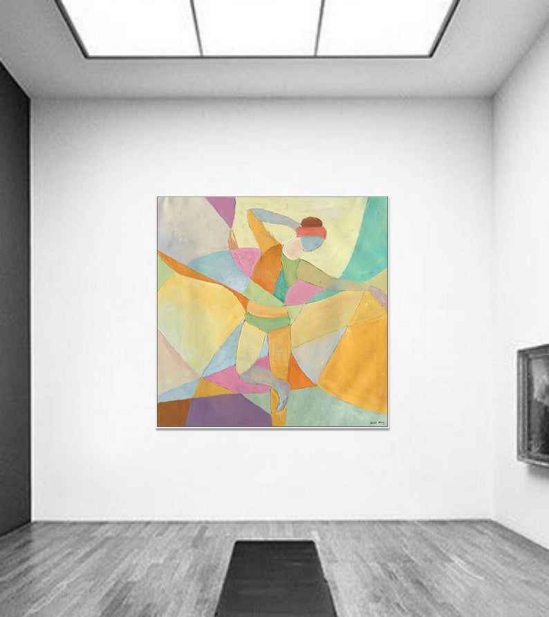 OilPaintingAbstractOriginalAbstractPaintingPaintingAbstractDancerModernPaintingLivingRoomArtLargeOil   31in,No Frame