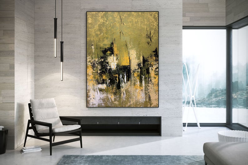 Extra Large Wall Art Palette Knife Artwork Original Painting On Canvas Modern Wall Decor Contemporary Art Abstract Wall Painting31in,No Frame