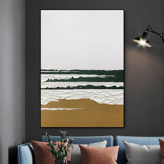 Hand Painted Abstract Oil Painting Modern Nordic Living Room Sofa Bedroom Paintings Corridor Vertical Decorative Painting ,31inx47in,No Frame