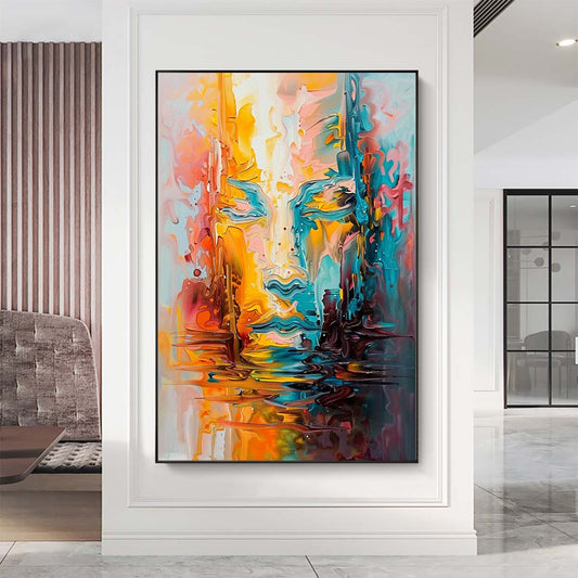 Original creation City Hand painted Oil Painting Canvas Wall Art For Home Living Room Unframed/Rolled #013