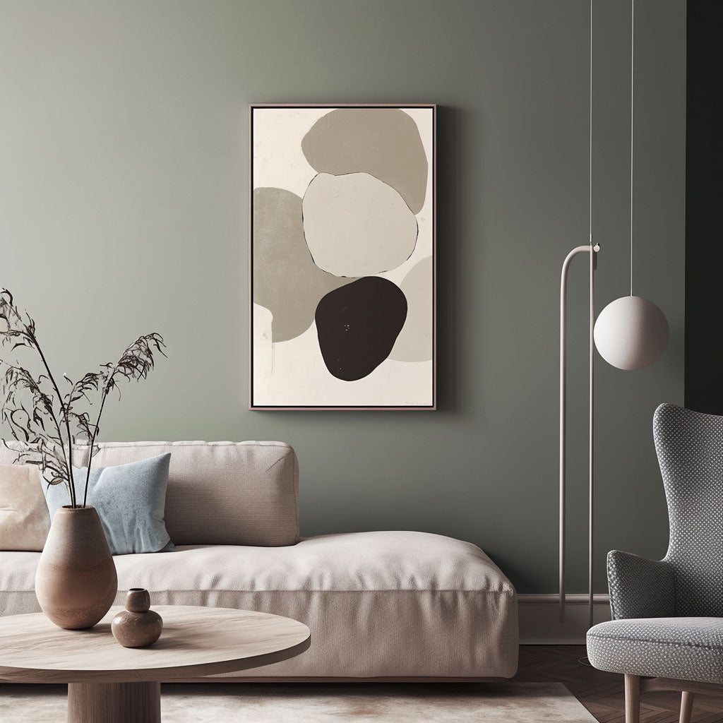 Handpainted Abstract Wall Art Painting Decorative Painting Aisle Corridor Mural Mooring Hanging Painting white black grey 31inx47in,No Frame
