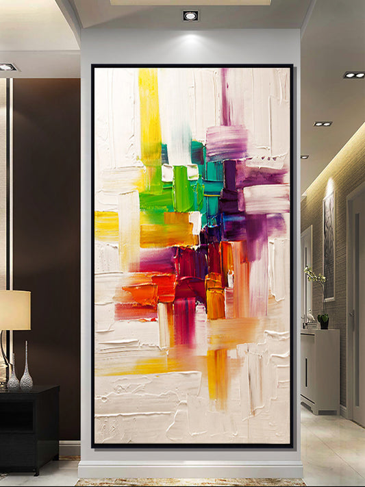 Home Good Wall Art Canvas Painting New Arrival Abstract Oil Painting With Rich Colors Modern Picture,27inx54in,No Frame