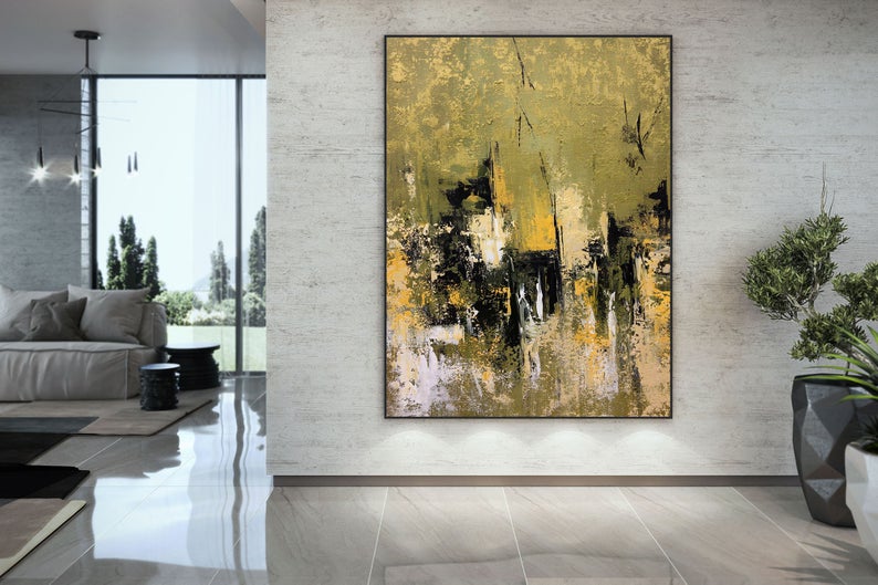 Extra Large Wall Art Palette Knife Artwork Original Painting On Canvas Modern Wall Decor Contemporary Art Abstract Wall Painting31in,No Frame