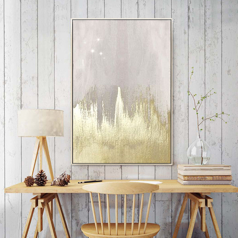 Large Wall Art Gold Abstract Painting Canvas Painting Contemporary Canvas Art Hand Painted Modern Wall Decor Poster27inx54in,No Frame