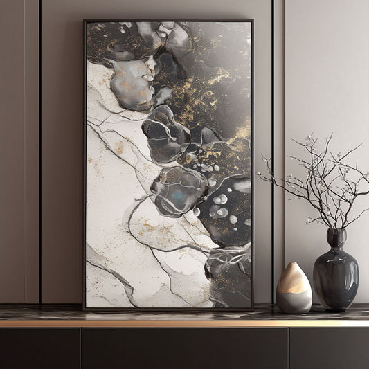 Handpainted Abstract Wall Art Painting Decorative Painting Aisle Corridor Mural Mooring Hanging Paintingblack1inx47in,No Frame