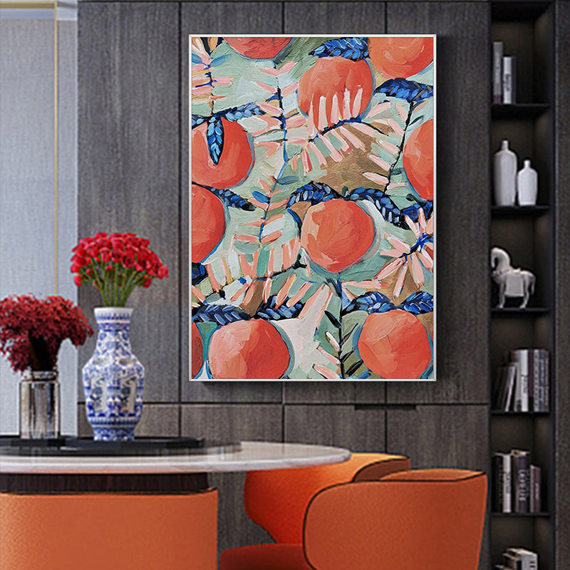 #810Handpainted Oil Painting Nordic Living Room Decoration Painting Abstract Entrance Door Hanging Painting Small Fresh Art,31inx47in,No Frame