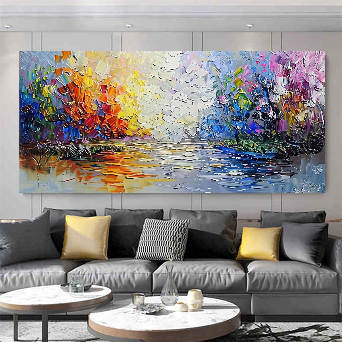 Original creation Landscape Hand painted Oil Painting Canvas Wall Art For Home Living Room Unframed/Rolled #029