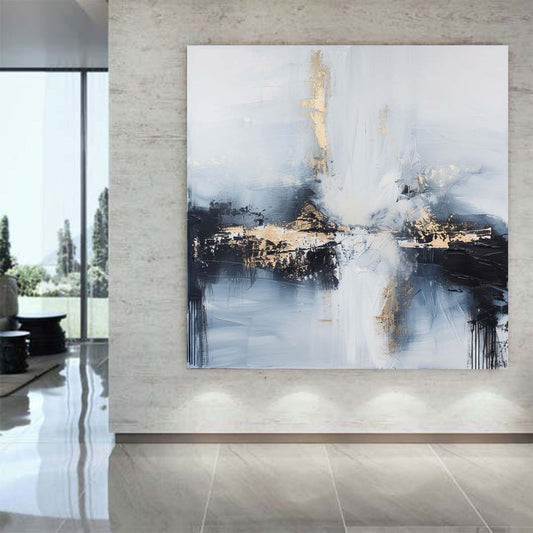 Abstract Handmade Oil Painting Modern Minimalist Home Living Room Decoration Painting,31inx31in,No Frame