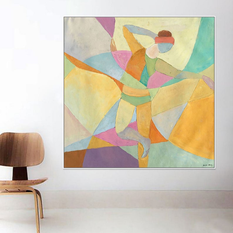 OilPaintingAbstractOriginalAbstractPaintingPaintingAbstractDancerModernPaintingLivingRoomArtLargeOil   31in,No Frame