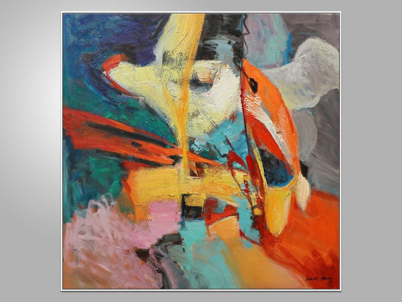 Abstract Oil Painting Abstract Art Dorm Decor Canvas Art Oil Painting Large Oil Painting Wall Art Modern Painting Abstract31in,No Frame
