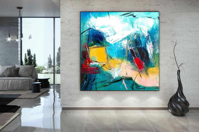 OriginalAbstractPaintingWallArtDecorAbstractArtOversizedWallArtModernDormDecorExtraLarge 31in,No Frame