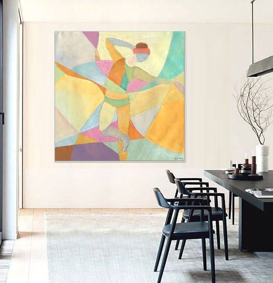 OilPaintingAbstractOriginalAbstractPaintingPaintingAbstractDancerModernPaintingLivingRoomArtLargeOil   31in,No Frame