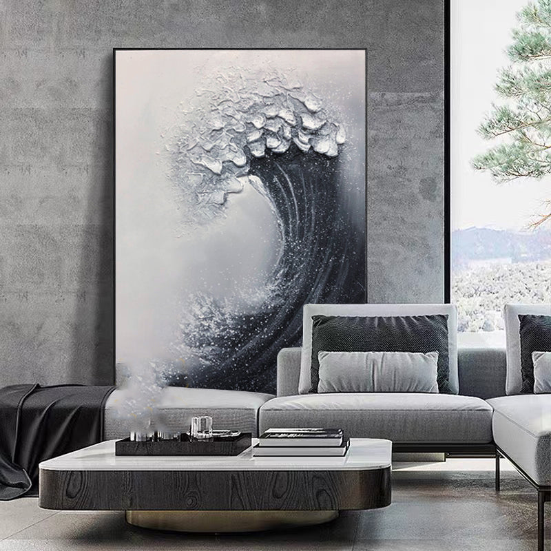 Decoration Painting Pure Handmade 3D Thick Oil Paint Wall Decor Abstract Oil Painting Unframed Canvas Art,31inx47in,No Frame