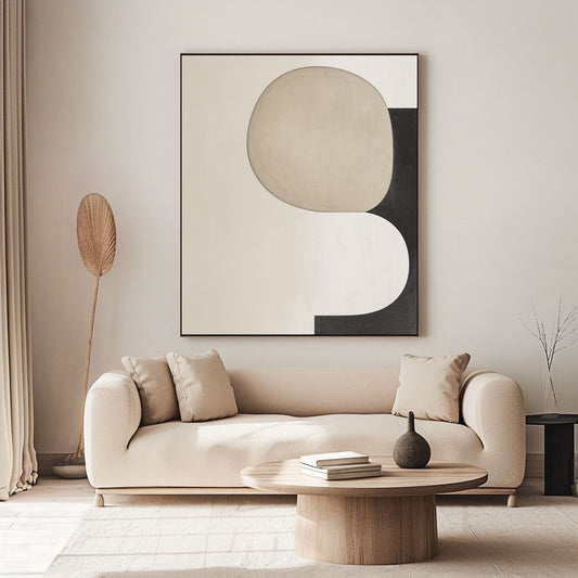 Handpainted Abstract Wall Art Painting Decorative Painting Aisle Corridor Mural Mooring Hanging Painting pink white black 31inx47in,No Frame