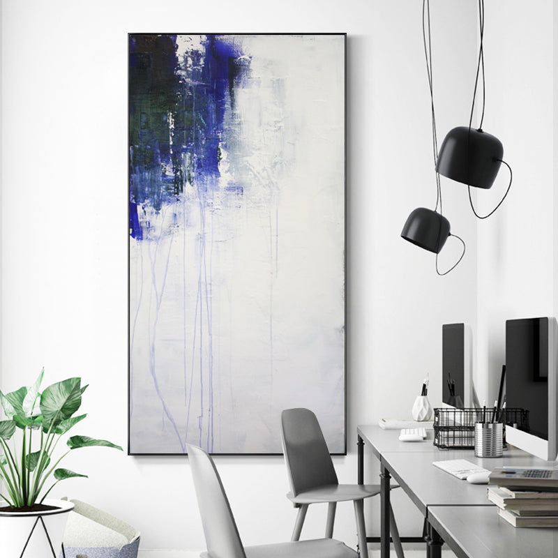 Pure hand-painted Oil Painting Decorative Elegant Nordic Style Entrance Vertical Version Of The Slim Mural Paintings Home Manual27inx54in,No Frame