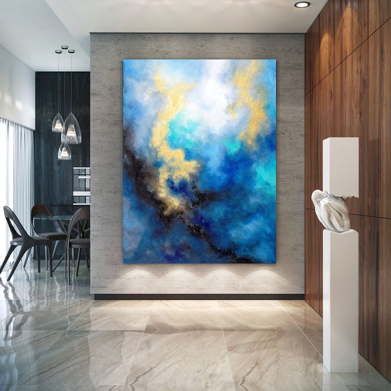 ExtraLargeWallArtBrightAbstractOriginalPaintingOnCanvasExtraLargeArtworkContemporaryArtModern   31in,No Frame