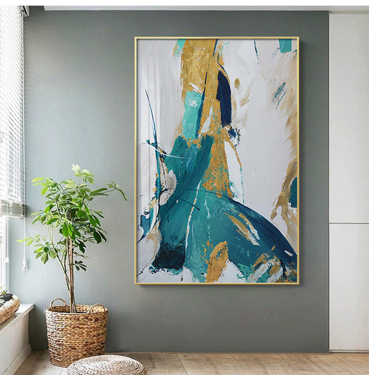 Handmade Oil Painting Wall Art Modern Abstract Artwork Home Decoration Pictures Living Room Bedroom Dining,31inx47in,No Frame