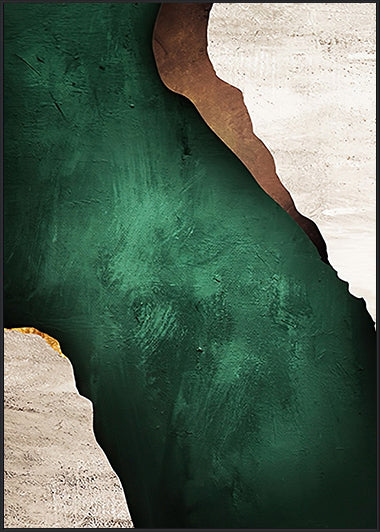 #970Handmade Green Abstract Oil Painting Acrylic Texture Wall Art On Canvas Hanging Mural Living Room Picture,31inx47in,No Frame