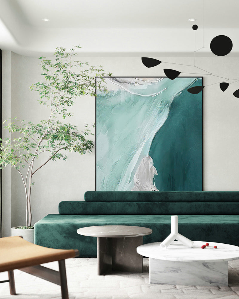 Fashion Art Wholesale   Abstract Oil Painting On Canvas Handmade Beautiful Colors Abstract Landscape Oil,31inx47in,No Frame